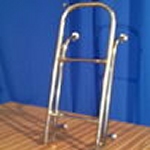 A robust Stainless Steel Bathing Ladder manufactured for the Leisure Industry constructed from 22.23mm Diameter Tube