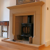 Oak fendor fitted around fireplace