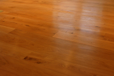Secret nailed oak floor with natural polished finish
