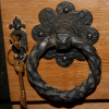 Helmsley door lock box and handle