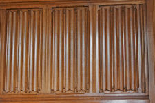 Section of oak linenfold panelling